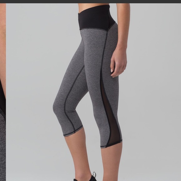 Lululemon Train Times Crop 17" Heathered Black 4